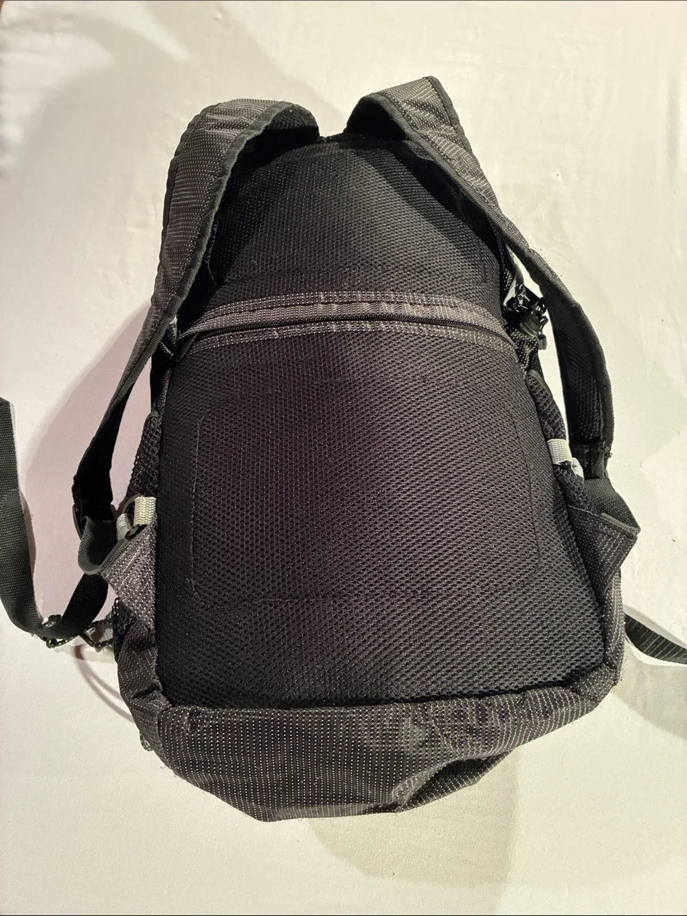 Men's Black Outdoor Daypack Backpack with Front Bungee